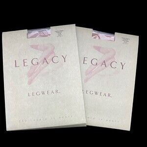 2 Pair Legacy Legwear Bodyshaper Gravity Defying Pantyhose Size B Taupe Beige
